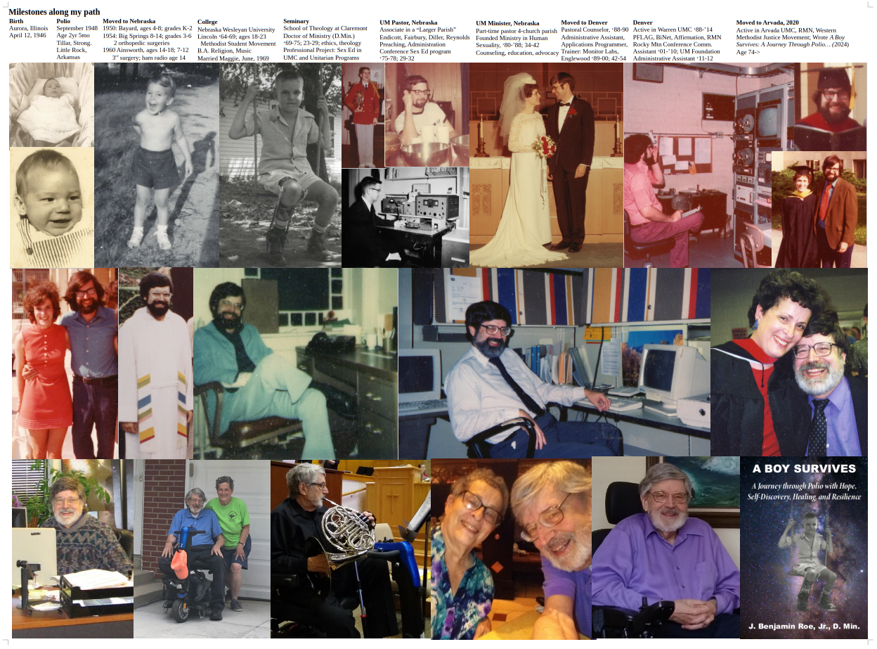 An collage of photos covering 80 years